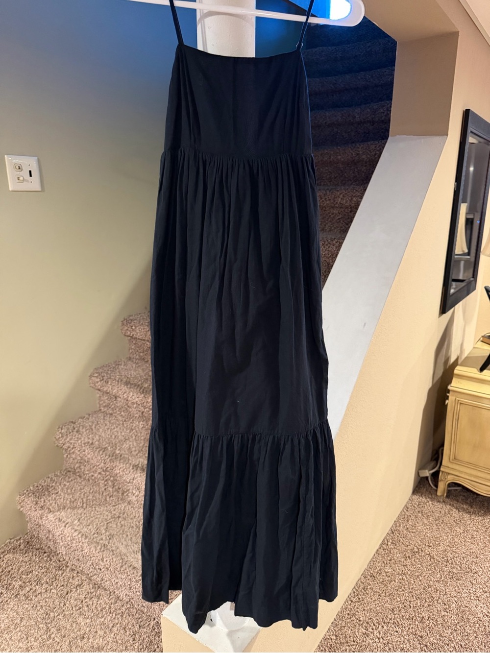 Abercrombie & Fitch Black Maxi Dress with Spaghetti Straps